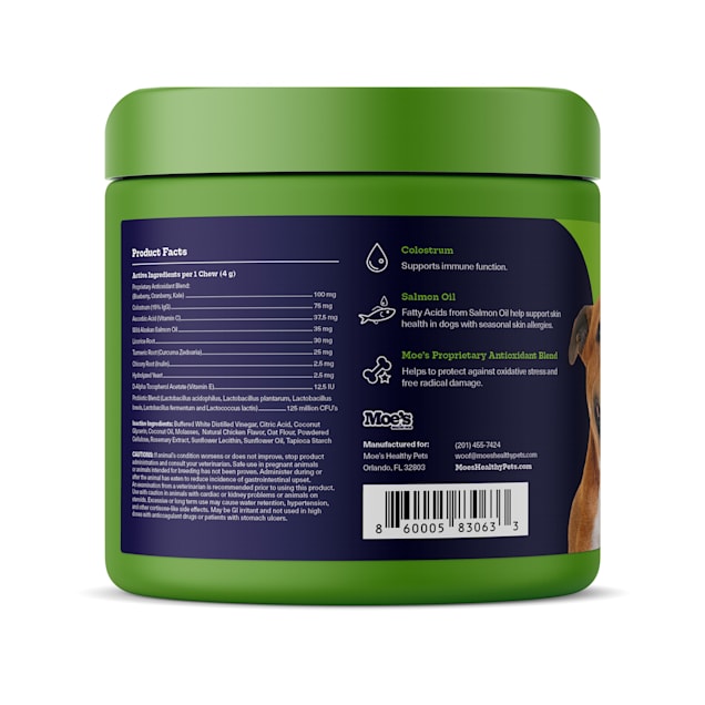 Moe s Healthy Pets Allergy Immune Bites Dog Supplement Count of