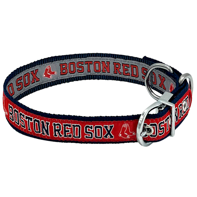 Pets First Boston Red Sox Reversible Dog Collar, Medium