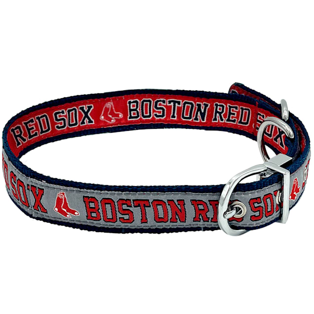 Pets First Boston Red Sox Reversible Dog Collar, Medium