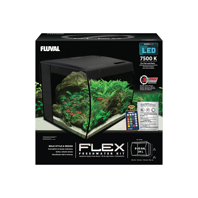 Fluval Black Flex Aquarium Kit, 9 Gallon