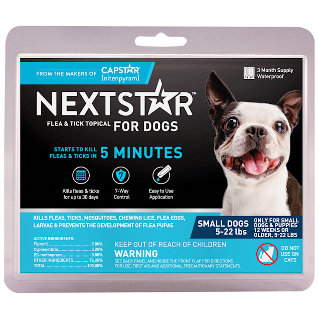Nextstar Flea & Tick Topical Prevention for Dogs 5-22 lbs., 3 Month Supply - Carousel image #1