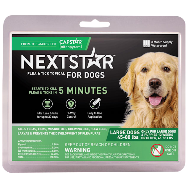 Nextstar Flea & Tick Topical Prevention for Dogs 45-88 lbs., 3 Month Supply - Carousel image #1