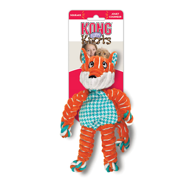 KONG Floppy Knots Fox Dog Toy Small Petco