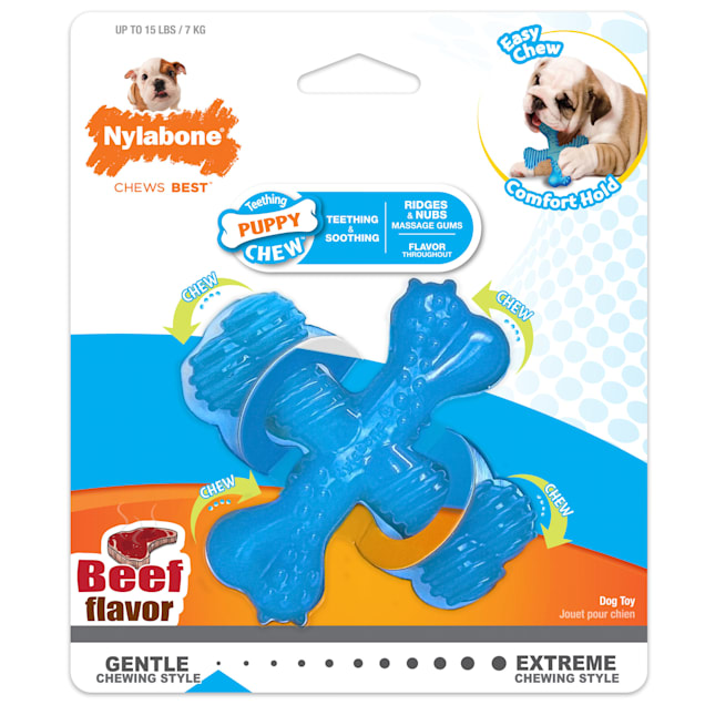 Nylabone X Bone Chew Puppy Toy Small