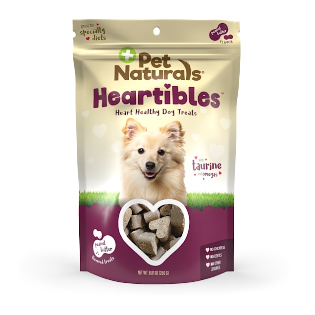 Pet Naturals Heartibles Treats Heart Healthy Peanut Butter Flavor Dog Chews, Count of 50 - Carousel image #1