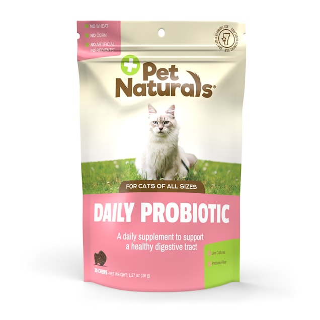 Pet Naturals Daily Probiotic for Digestive Help Duck Flavor Cat Chews, Count of 30 - Carousel image #1