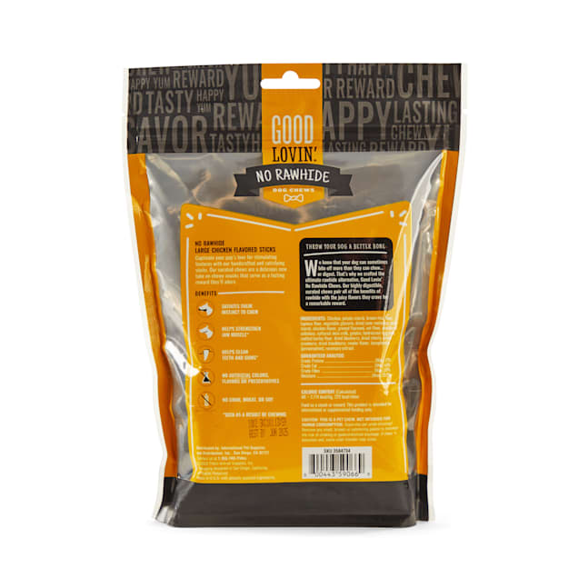 Good Lovin Chicken Stick for Dogs Rawhide Free Natural 12 oz