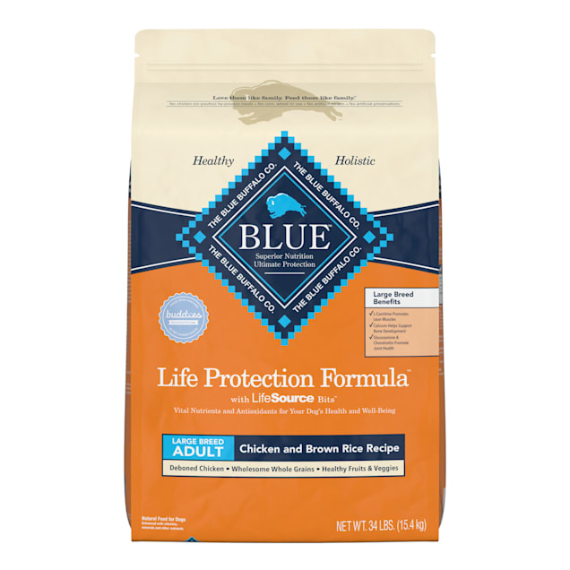 Blue Buffalo Life Protection Formula Natural Adult Large Breed Chicken and Brown Rice Dry Dog Food, 34 lbs. - Carousel image #1