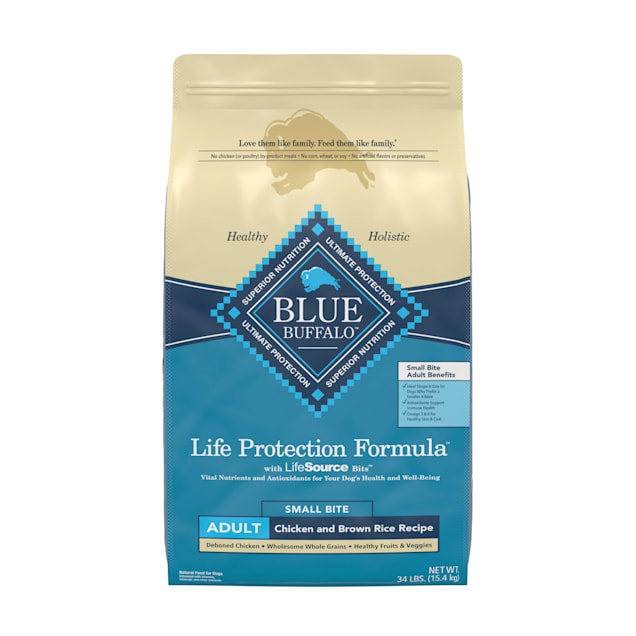 Blue Buffalo Life Protection Formula Natural Adult Small Bite Chicken and Brown Rice Dry Dog Food, 34 lbs. - Carousel image #1