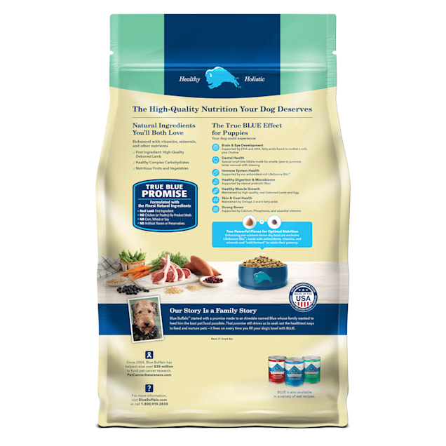 Blue Buffalo Lamb Oatmeal Puppy Food 34 lbs
