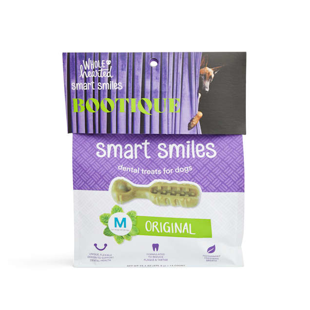 WholeHearted Medium Smart Smiles Halloween Dental Dog Treats, 13.1 oz., Count of 14 - Carousel image #1