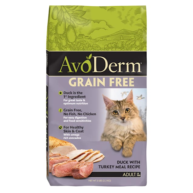 AvoDerm Grain Free Duck with Turkey Meal Dry Cat Food, 5 lbs. - Carousel image #1