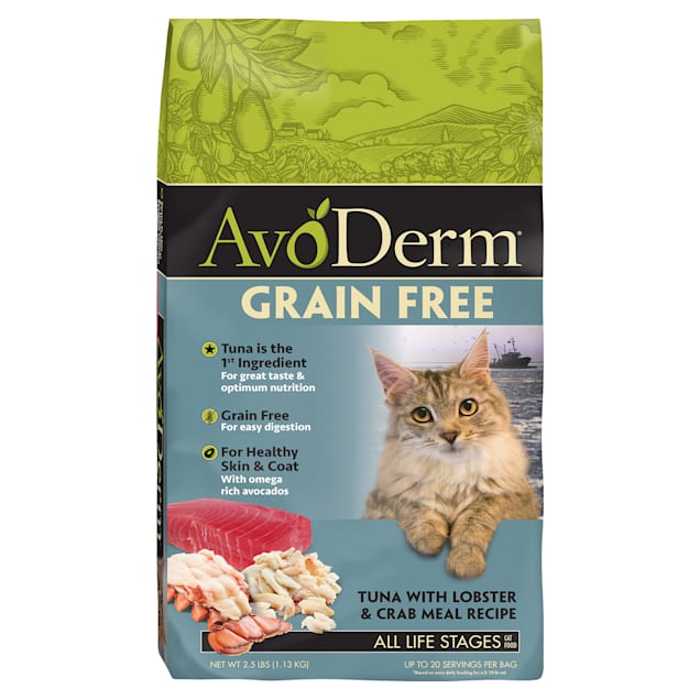 AvoDerm Grain Free Tuna with Lobster & Crab Meals Dry Cat Food, 2.5 lbs. - Carousel image #1