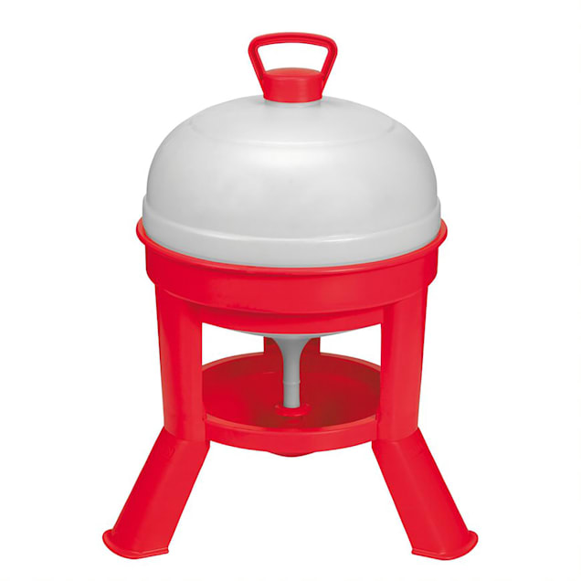 Little Giant White/Red Plastic Dome Waterer, 5 Gallon - Carousel image #1