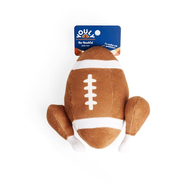 Stuffed football dog toy store