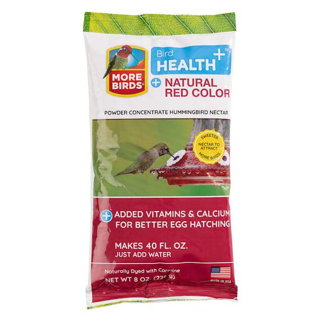 More Birds Bird Health Plus Natural Red Powder Hummingbird Nectar Concentrate, 8 oz. - Carousel image #1