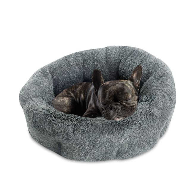 Sleepy Pet Gray Quilt Round Dog Bed, 22" L X 22" W X 10" H - Carousel image #1