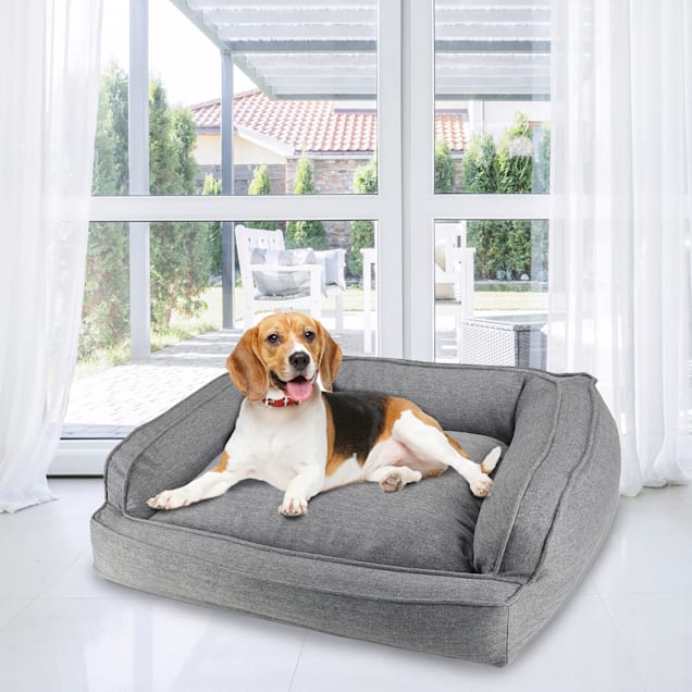 Canine Creations Drizzle Gray Sofa Dog Bed 41