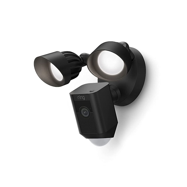Ring Black Floodlight Cam Wired Plus Surveillance Camera - Carousel image #1