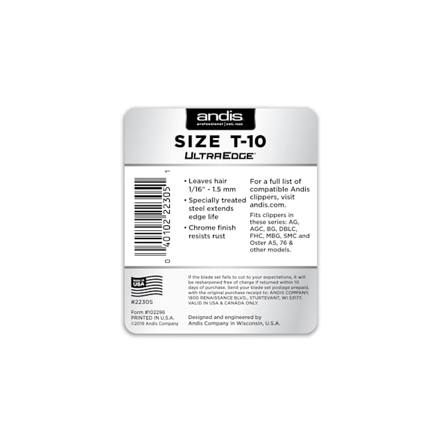 Andis UltraEdge Detachable Blade Size T 10 Petco