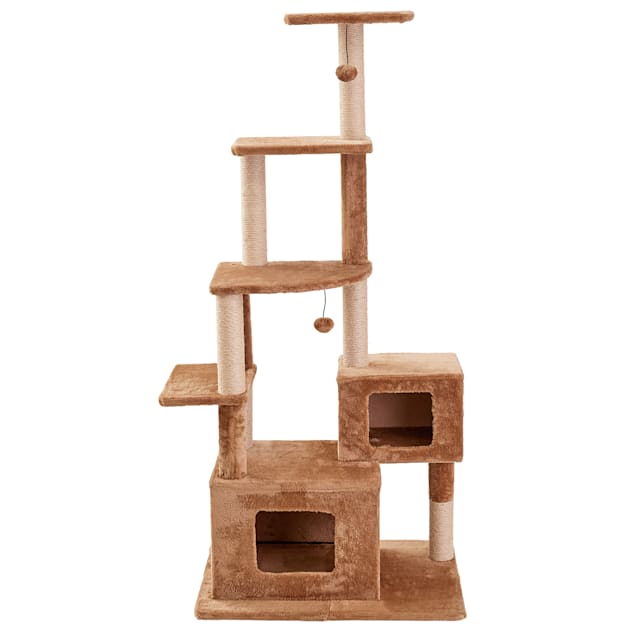 Two by Two Walnut Brown Cat Tower 66