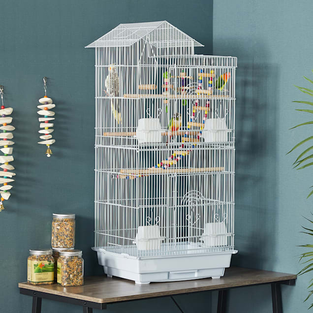 Small white new arrivals bird cage