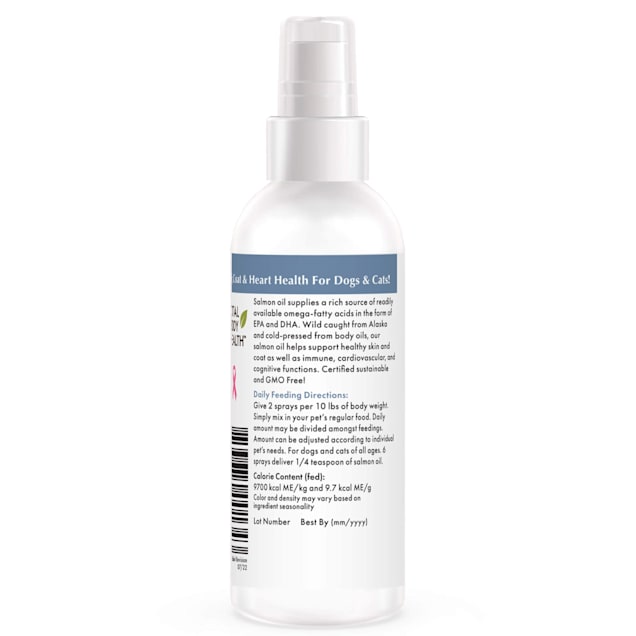 Wholistic Pet Organics Wild Salmon Oil Omega Support Spray for Dogs and Cats Supplement 4 oz