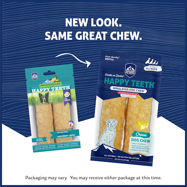 Himalayan Dog Chew Happy Teeth Cheese Flavor Large 2 Piece