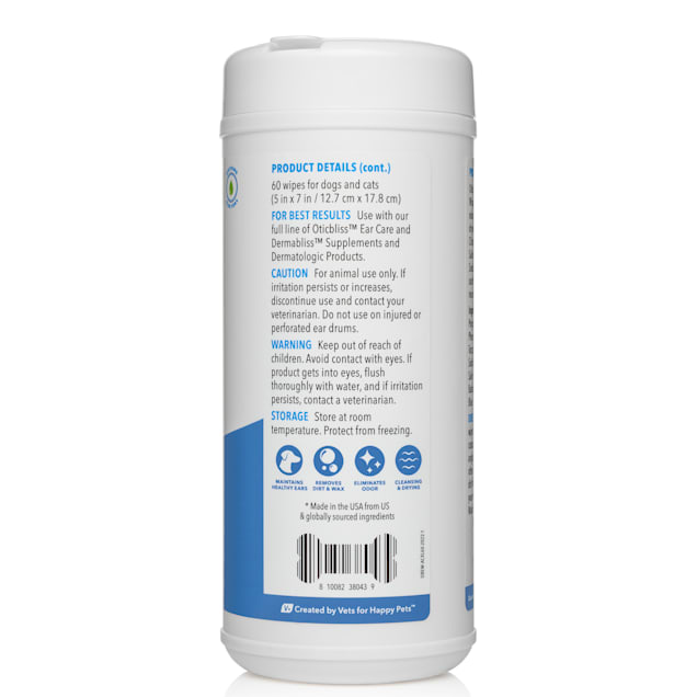 Oticbliss Advanced Cleaning Ear Wipes XL 60 ct