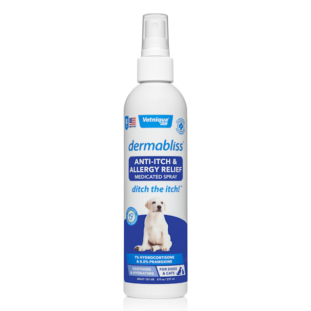 Vetnique Labs Dermabliss Anti-Itch & Allergy Relief Spray for Dogs & Cats, 8 fl. oz. - Carousel image #1