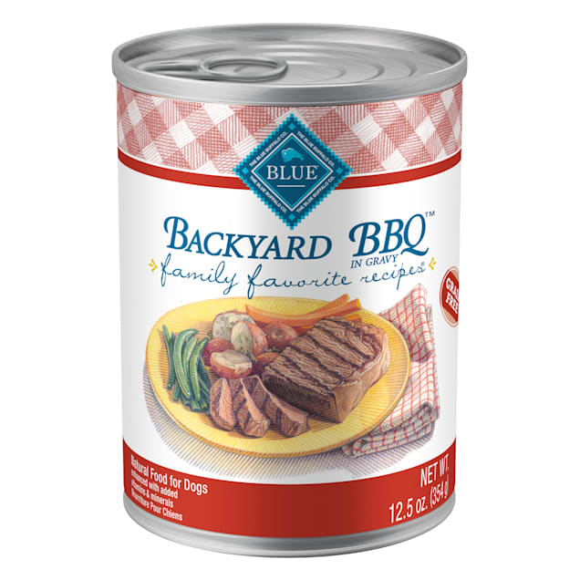 Blue Buffalo Blue Family Favorite Recipes Backyard BBQ Wet Dog Food, 12.5 oz., Case of 12 - Carousel image #1