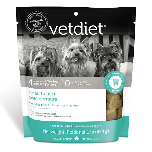 Vetdiet Dental Health Chicken OvenBaked Biscuit Dog Treats, 16 oz. Petco