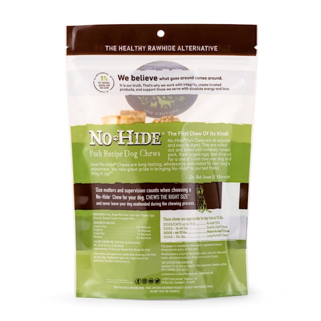 Earth Animal No Hide Rolls Pork Recipe Medium Natural Long Lasting