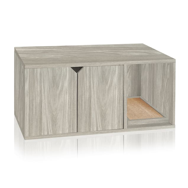 Way Basics Litter Box Enclosure in Aspen Grey, 20.5" L X 35.8" W X 16.9" H - Carousel image #1