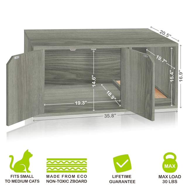 Way Basics Katville Litter Box Enclosure London Grey