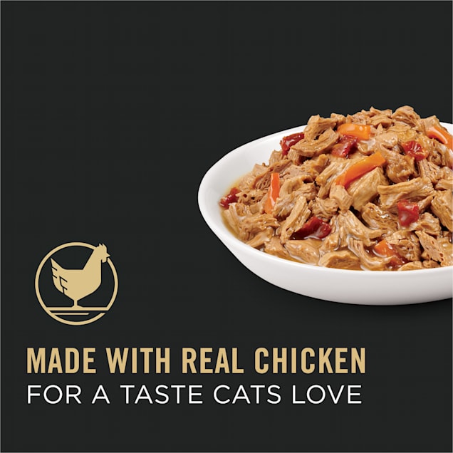 Purina Pro Plan High Protein White Meat Chicken and Vegetable Entree in Gravy Wet Cat Food, 3 oz.
