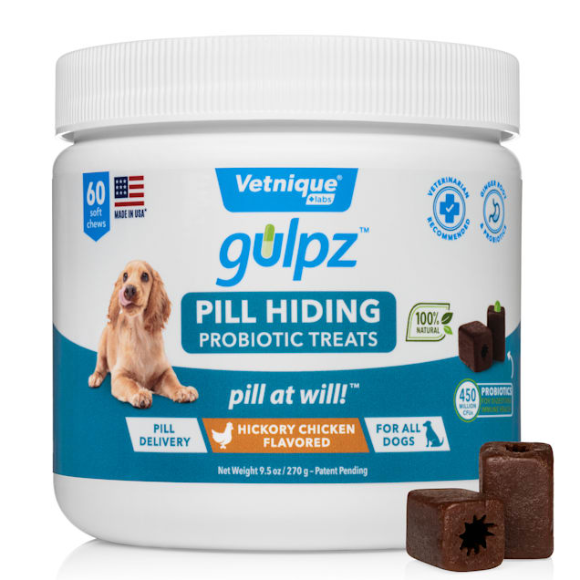Vetnique Labs Gulpz Pill Hiding Probiotic Hickory Chicken Flavor