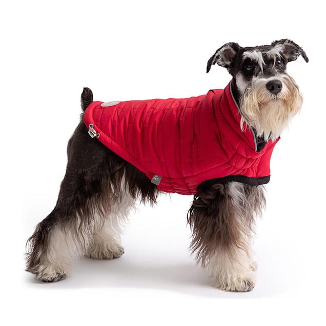 GF Pet Red Reversible Elasto-Fit Chalet Dog Jacket, XX-Small | Petco