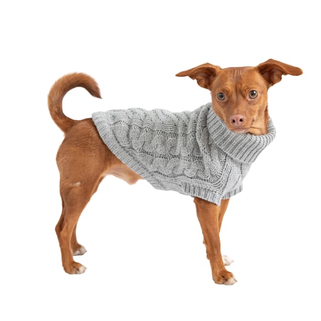 Grey dog sweater deals