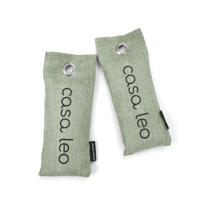 Casa Leo Leo's Loo Bamboo Charcoal Air Freshener Bags for Cats, Pack of 2 - Carousel image #1
