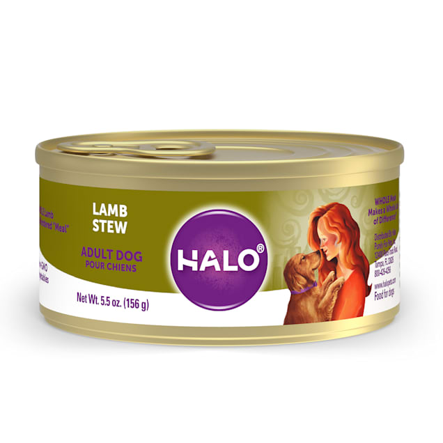 Halo Adult Holistic Lamb Recipe Canned Dog Food, 5.5 oz., Case of 12 - Carousel image #1