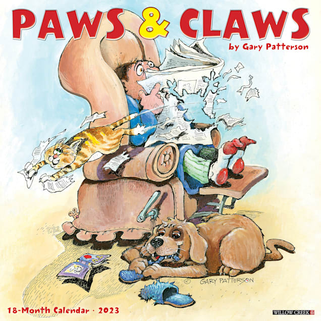 Willow Creek Press Gary Patterson's Paws n Claws 2023 Wall Calendar - Carousel image #1