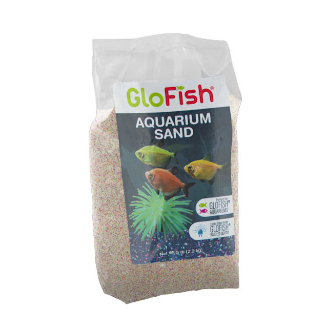 GloFish White with Neon Aquarium Sand, 5 lbs.