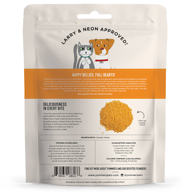 Yummers Freeze Dried Cheddar Cheese Dog Food Topper 2.5 oz. Petco