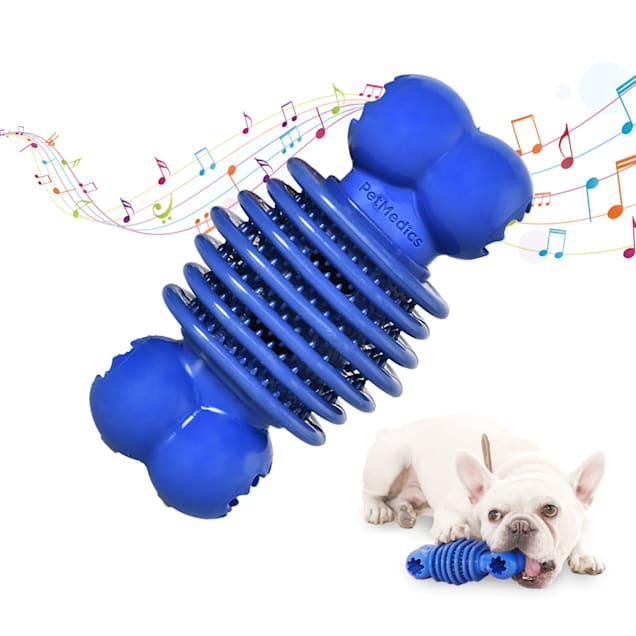 PetMedics iHome Durable Squeak & Sound Soothe Calming Chew Bone Dog Toy,  Medium/Large