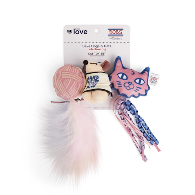 BOBS from Skechers Pawsitive Cat Toys, Medium, Pack of 3 Petco