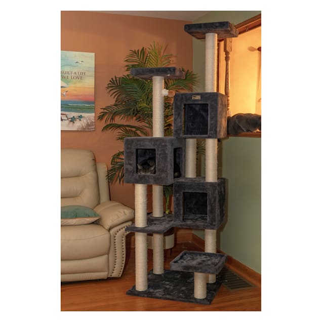 Armarkat A8104 Real Wood Griant Tower with Condos for Multiple Cats, 26" L X 24" W X 80" H - Carousel image #1