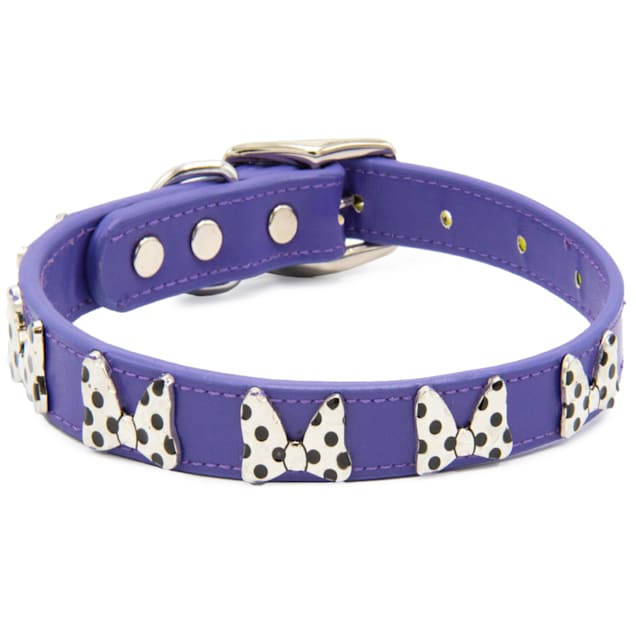 Minnie mouse dog collar with shop bow