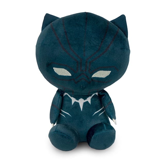 Buckle Down Marvel Comics Avengers Kawaii Black Panther Full Body Sitting Pose Plush Squeaker Dog Toy Small