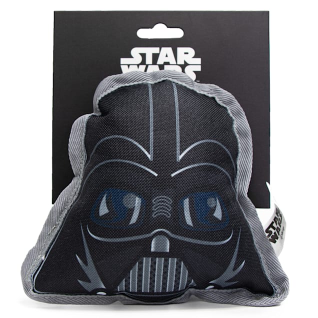 Buckle-Down Star Wars Ballistic Darth Vader Head Plush Squeaker Dog Toy, Small - Carousel image #1